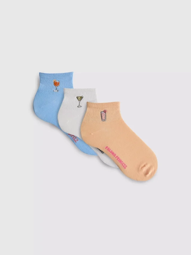 3pk cocktail-neljännespituiset sukat