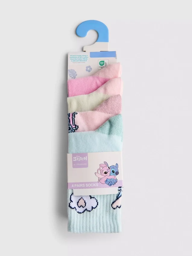4-pakkaus Disneyn Stitch-nilkkasukat