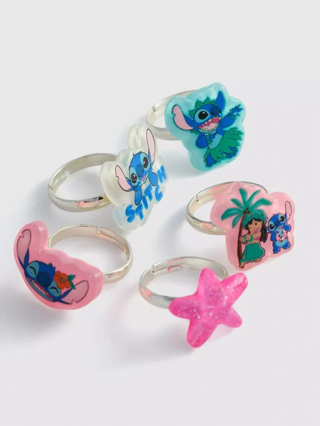 5 kpl:n pakkaus Disneyn Stitch-riipusormuksia