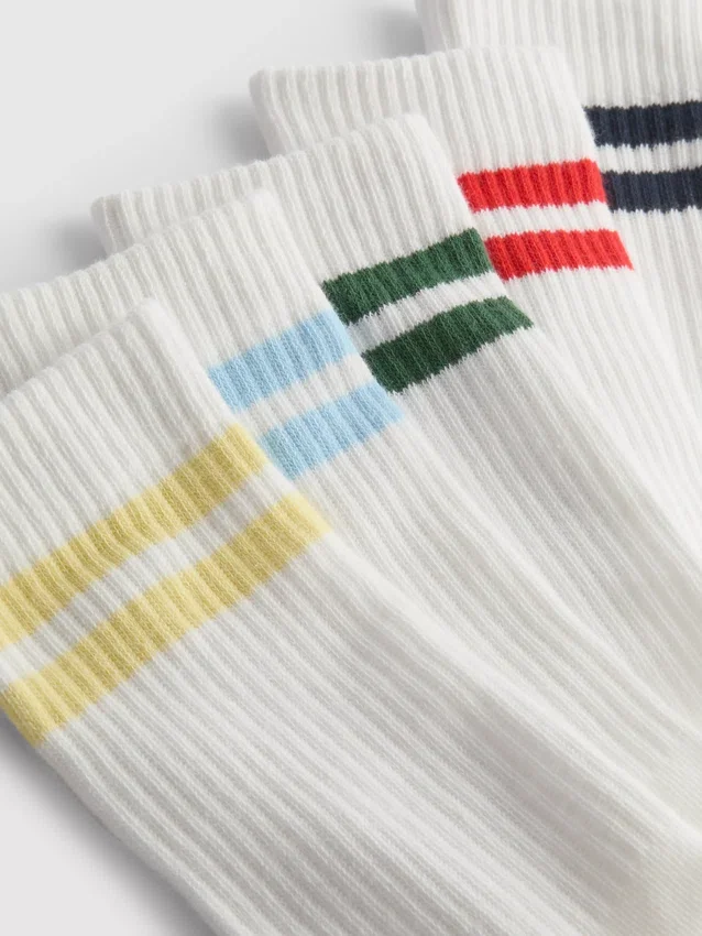 5 kpl:n pakkaus raidallisia polvisukia