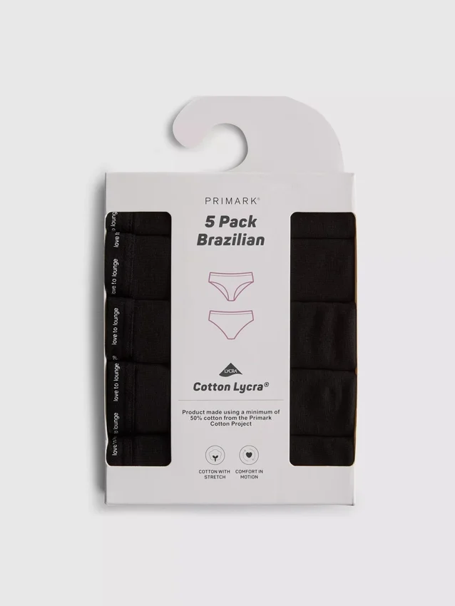 5pk Love to Lounge -puuvillapitoiset brasilialaiset alushousut