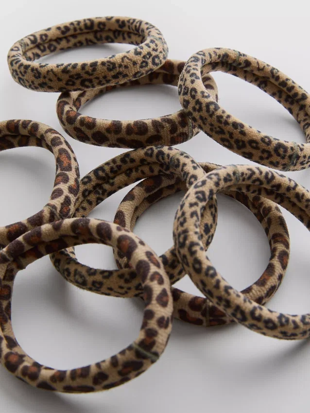 6 kpl leopardikuvioisia hiusnauhoja