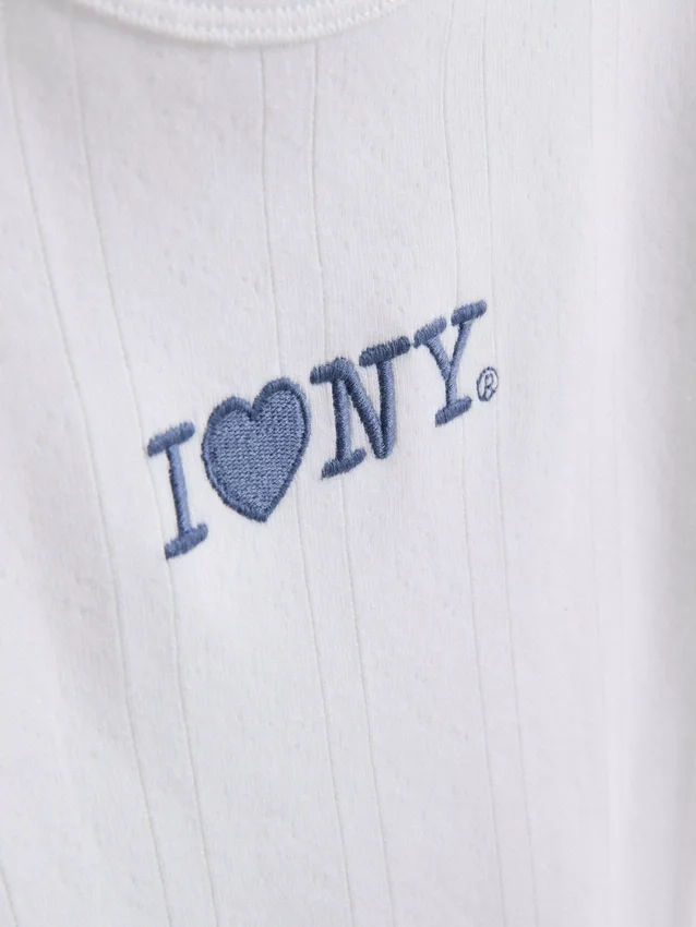 7–15 v. | ”I Love New York” -brodeerattu t-paita