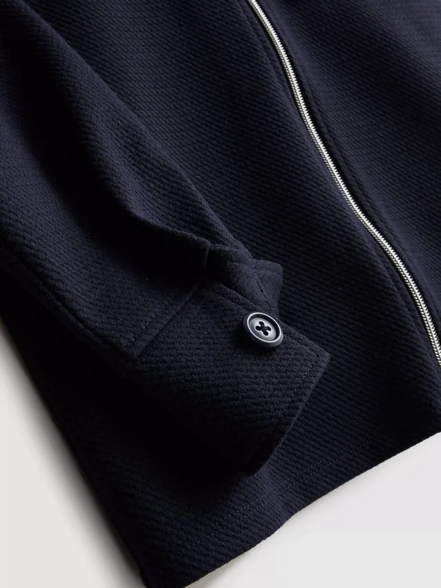 7–15 v. | jacquard-vetoketjullinen takki ja collegehousut -setti