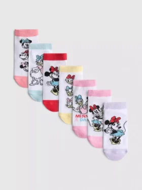 7 kpl:n pakkaus Disneyn Minnie Mouse -tennarit-sukat