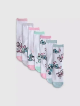 7 kpl:n pakkaus Disneyn Stitch-nilkkasukat