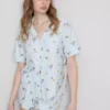 Aamiaiskuvioiset lyhyet boyfriend-pyjamat