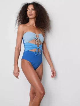 Aukollinen bandeau-uimapuku