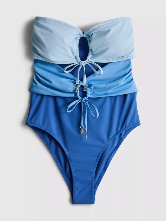 Aukollinen bandeau-uimapuku