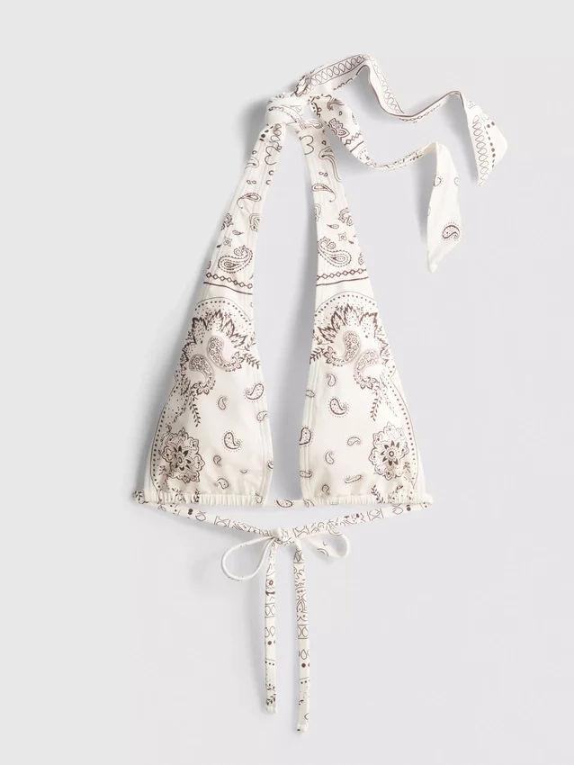 Bandana-kuvioinen halterneck-bikiniliivi