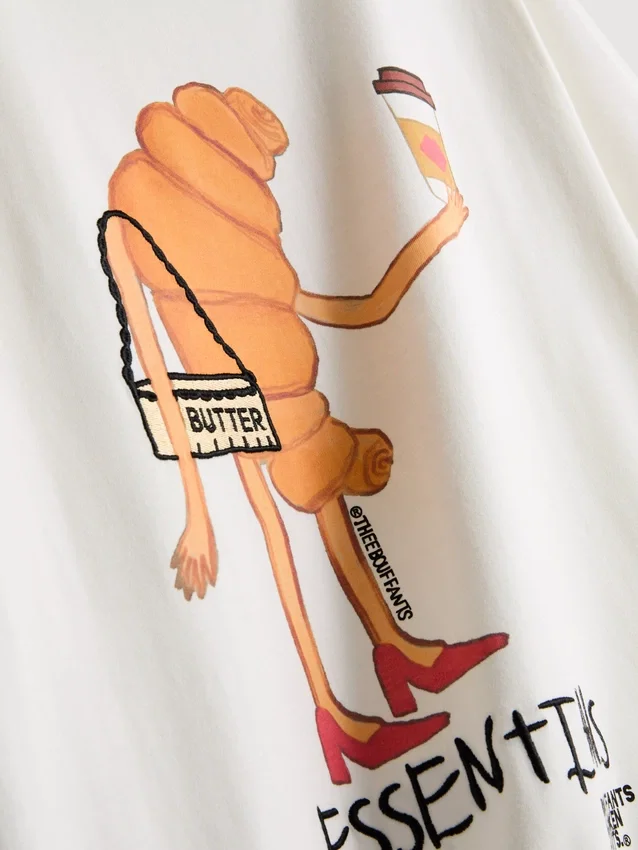 Bouffants and Broken Hearts -puuvillainen croissant-t-paita