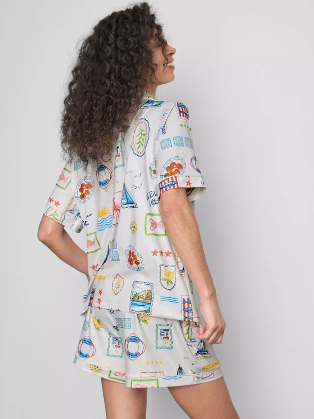 Boyfriend-malliset lyhyet pyjamat