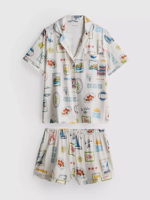Boyfriend-malliset lyhyet pyjamat