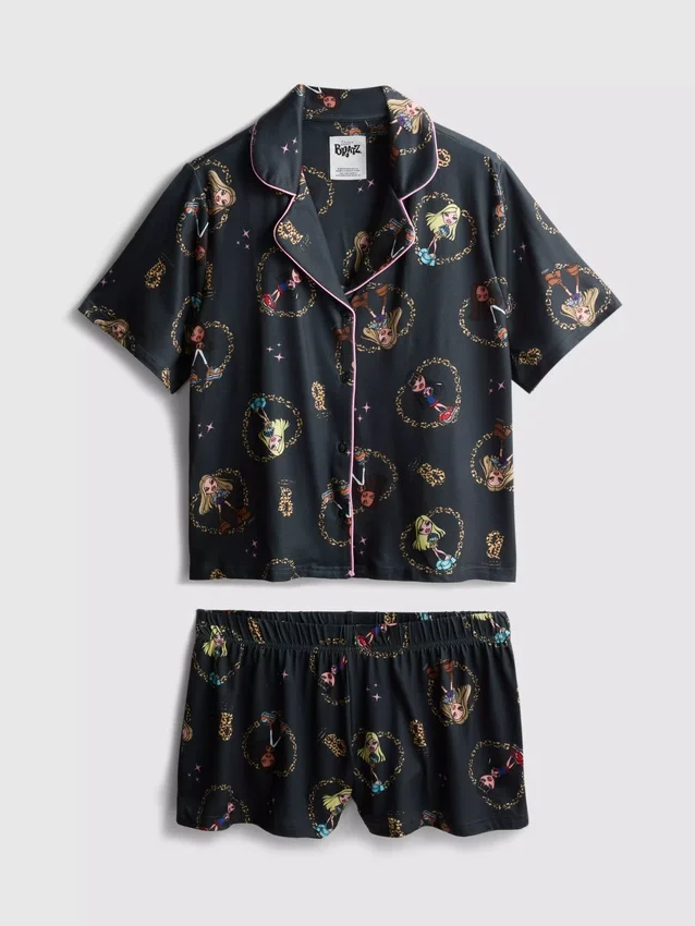 Bratz-grafiikkapaitaiset boyfriend-malliset lyhyet pyjamat