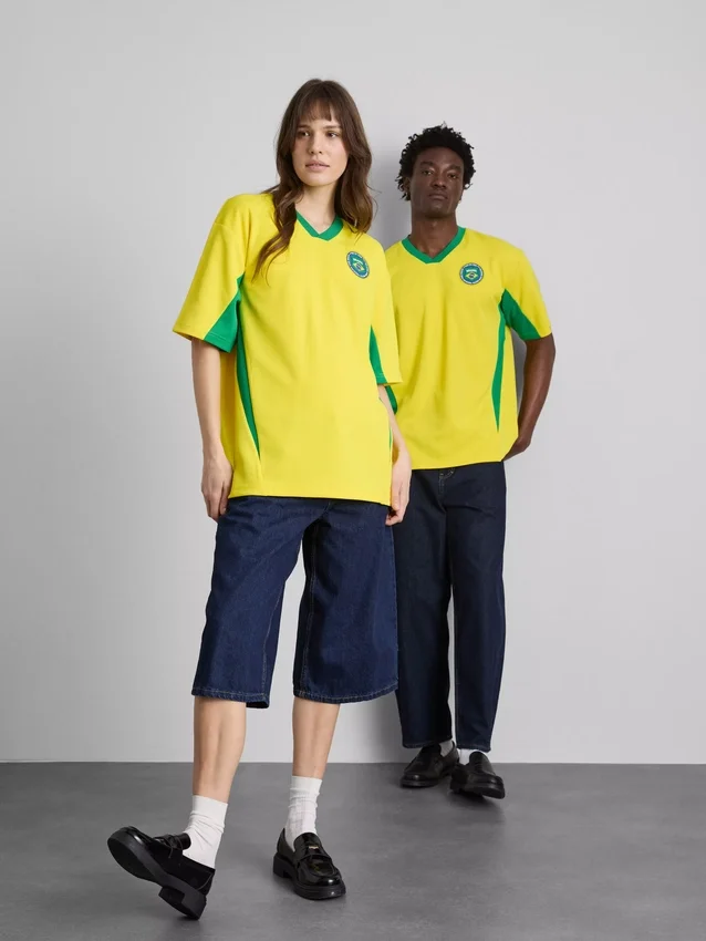 Brazil-lyhythihainen verkkopaita