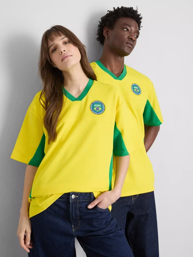 Brazil-lyhythihainen verkkopaita