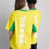 Brazil-lyhythihainen verkkopaita