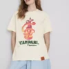 Campari-puuvillainen pyöreäkaulainen t-paita