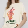 Campari-puuvillainen pyöreäkaulainen t-paita