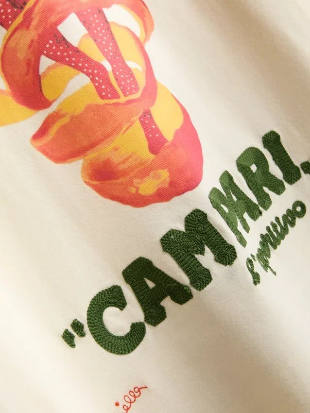 Campari-puuvillainen pyöreäkaulainen t-paita