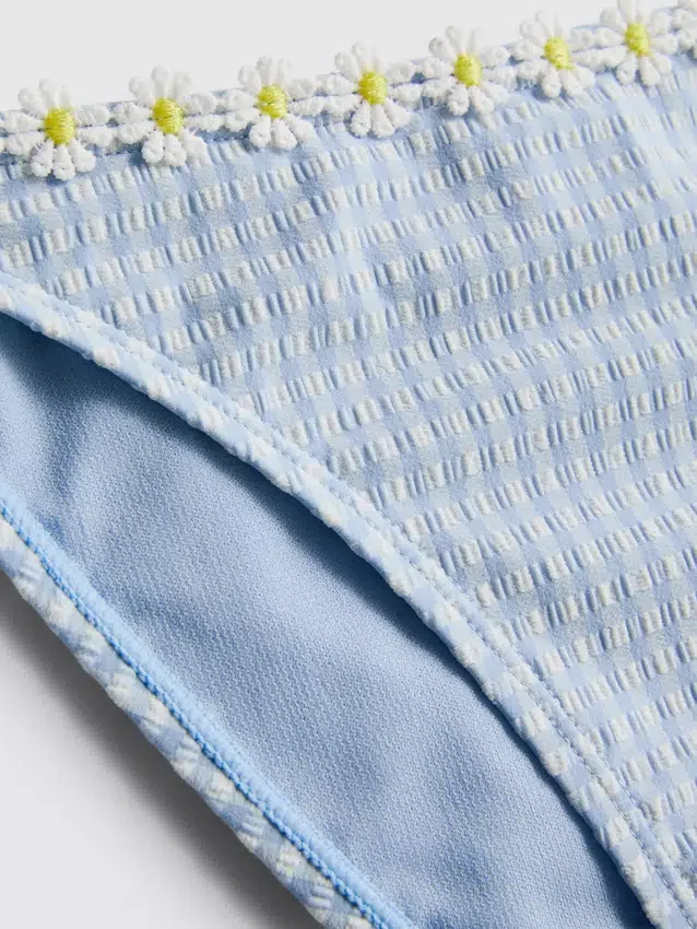 Daisy-koristeiset gingham-bikinialushousut