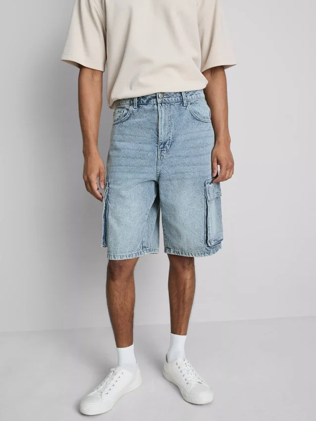 Denim-cargoshortsit