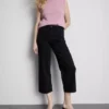 Denim-cropped-farkut, leveät lahkeet