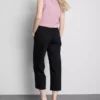 Denim-cropped-farkut, leveät lahkeet