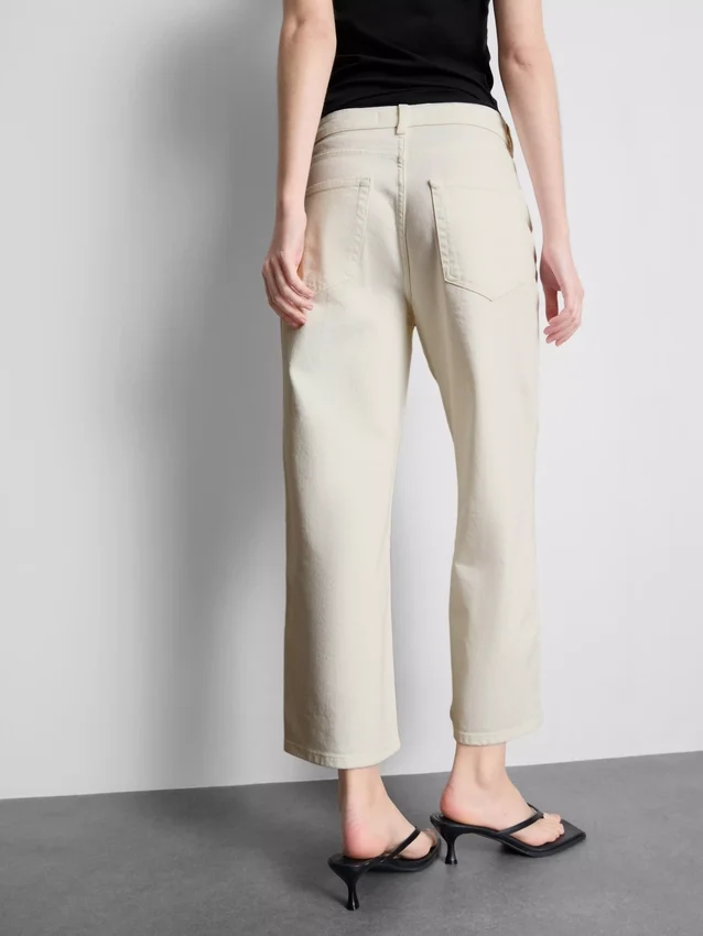Denim-cropped-farkut, leveät lahkeet