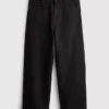 Denim-cropped-farkut, leveät lahkeet