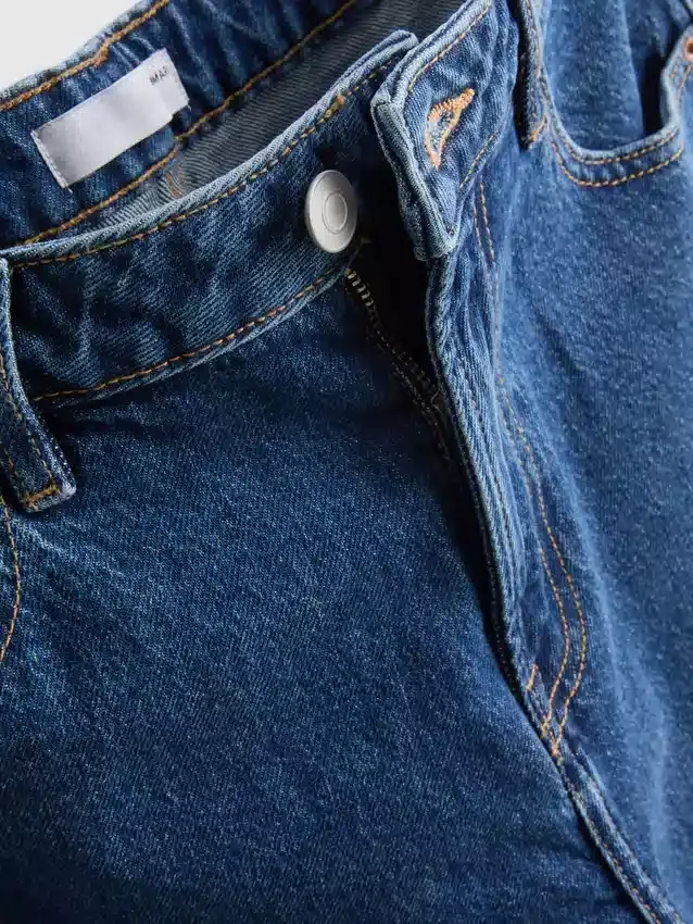 Denim-cropped-farkut, leveät lahkeet