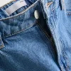 Denim-cropped-farkut, leveät lahkeet