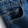 Denim-cropped-farkut, leveät lahkeet