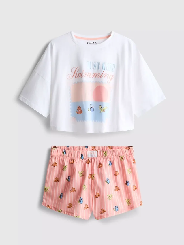 Disney Pixarin Finding Nemo -puuvillaiset shorty-pyjamat