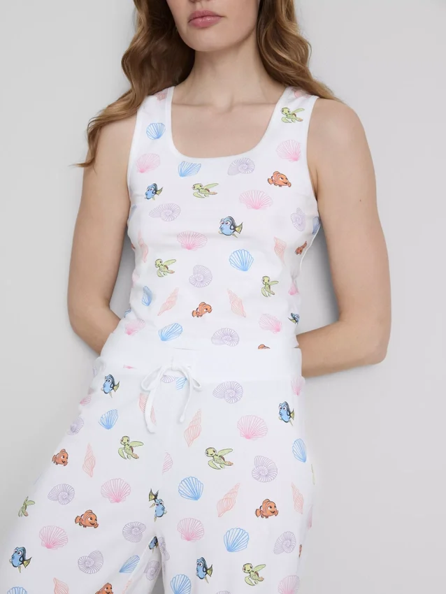 Disney Pixarin Finding Nemo -pyjamat, jossa on puuvillapitoinen graafinen toppi