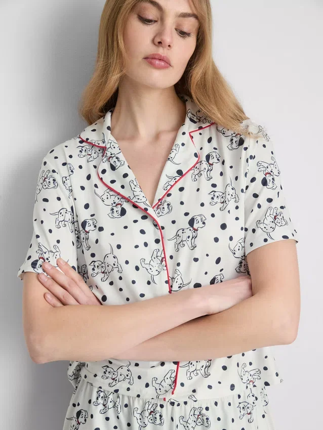 Disneyn 101 dalmatialaista -kuvioiset boyfriend-tyyliset lyhyet pyjamat