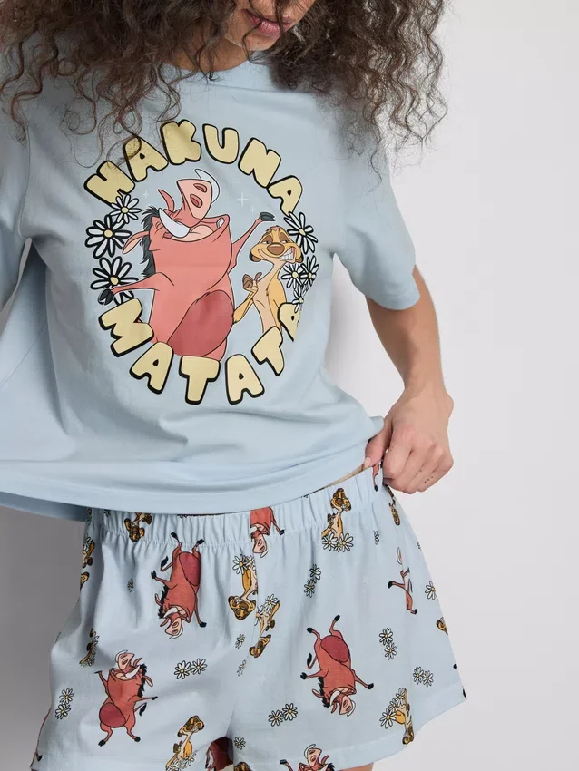 Disneyn Leijonakuningas-aiheiset Hakuna Matata -kuvioiset pyjamat