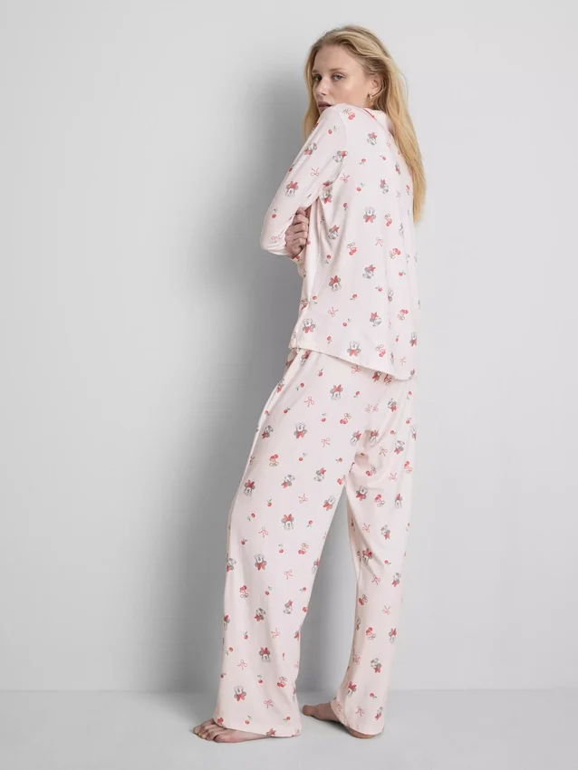 Disneyn Minnie Mouse -kuvioiset boyfriend-pyjamat