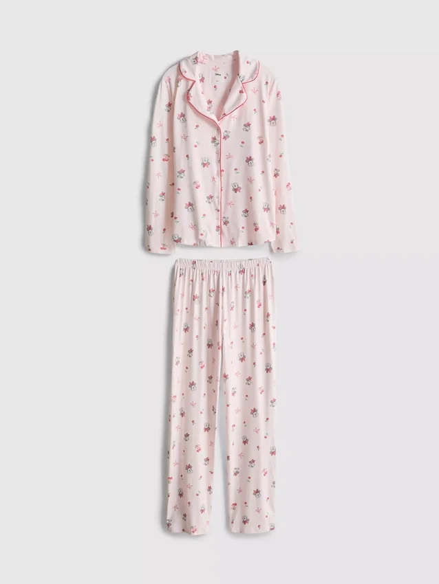 Disneyn Minnie Mouse -kuvioiset boyfriend-pyjamat
