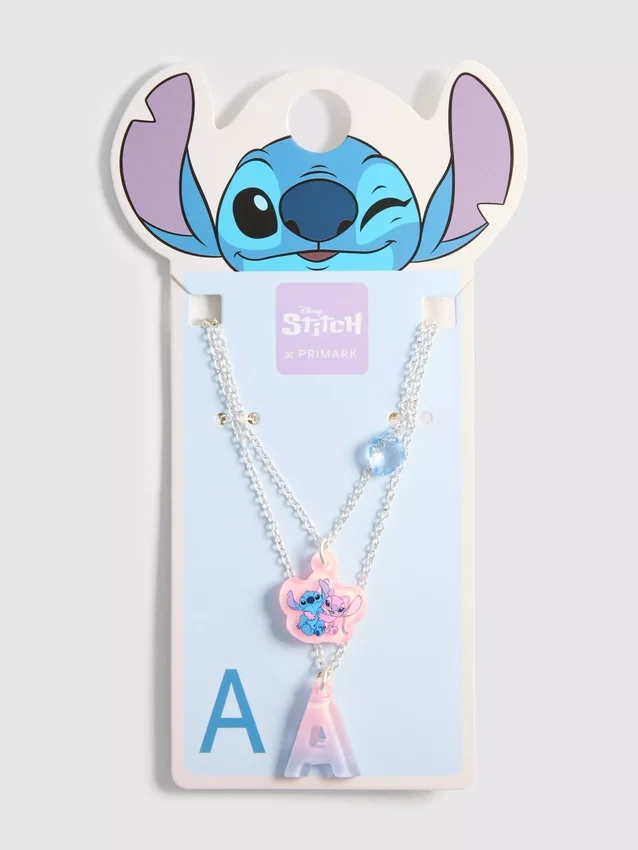 Disneyn Stitch-kerrostettu nimikirjainkaulakoru