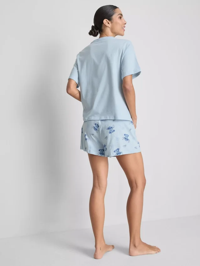 Disneyn Stitch-puuvillaiset graafiset lyhyet pyjamat