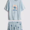 Disneyn Stitch-puuvillaiset graafiset lyhyet pyjamat