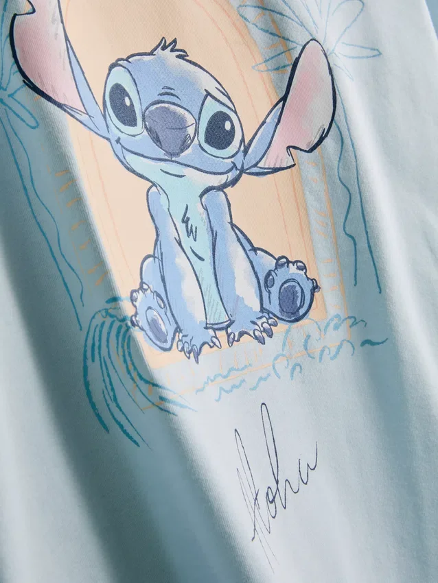 Disneyn Stitch-puuvillaiset graafiset lyhyet pyjamat