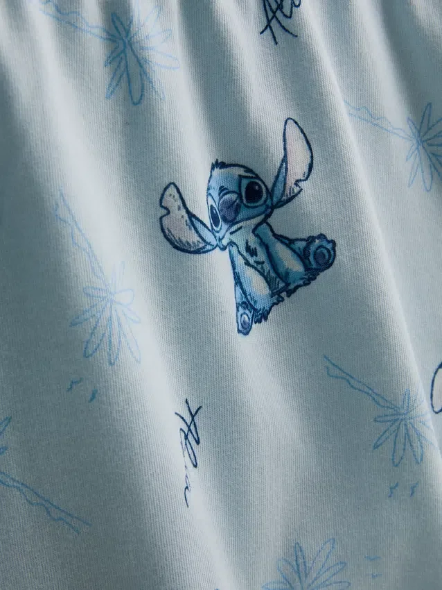 Disneyn Stitch-puuvillaiset graafiset lyhyet pyjamat