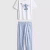 Disneyn Stitch-puuvillaiset graafiset pyjamat