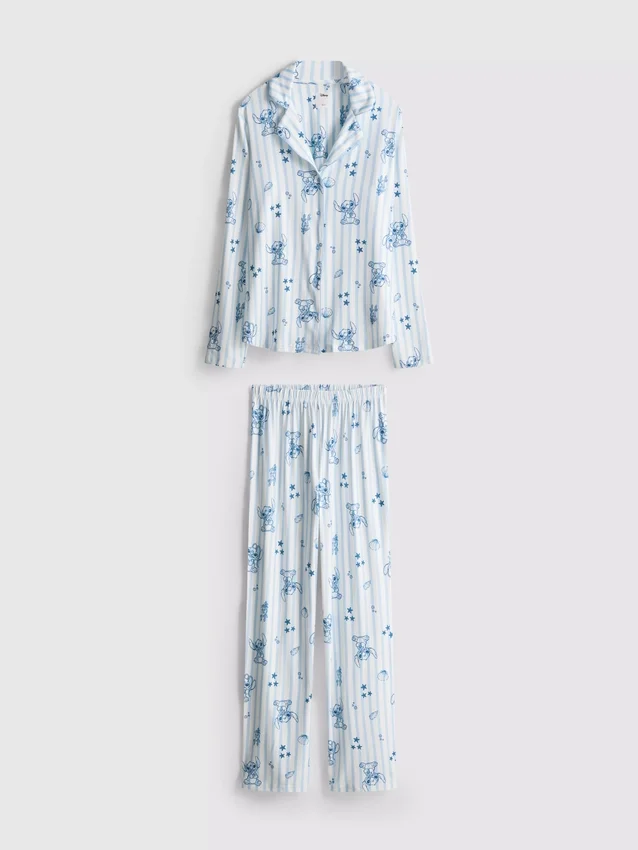 Disneyn Stitch-raidalliset boyfriend-pyjamat