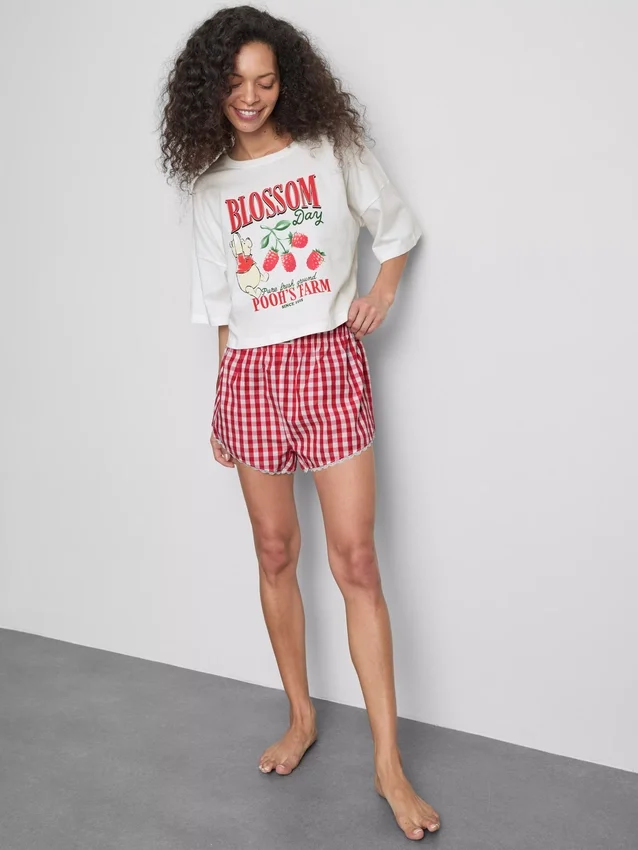 Disneyn Winnie the Pooh -gingham-lyhythousuiset pyjamat
