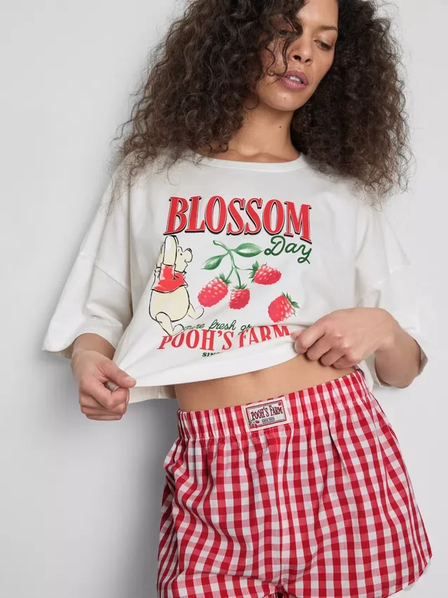 Disneyn Winnie the Pooh -gingham-lyhythousuiset pyjamat