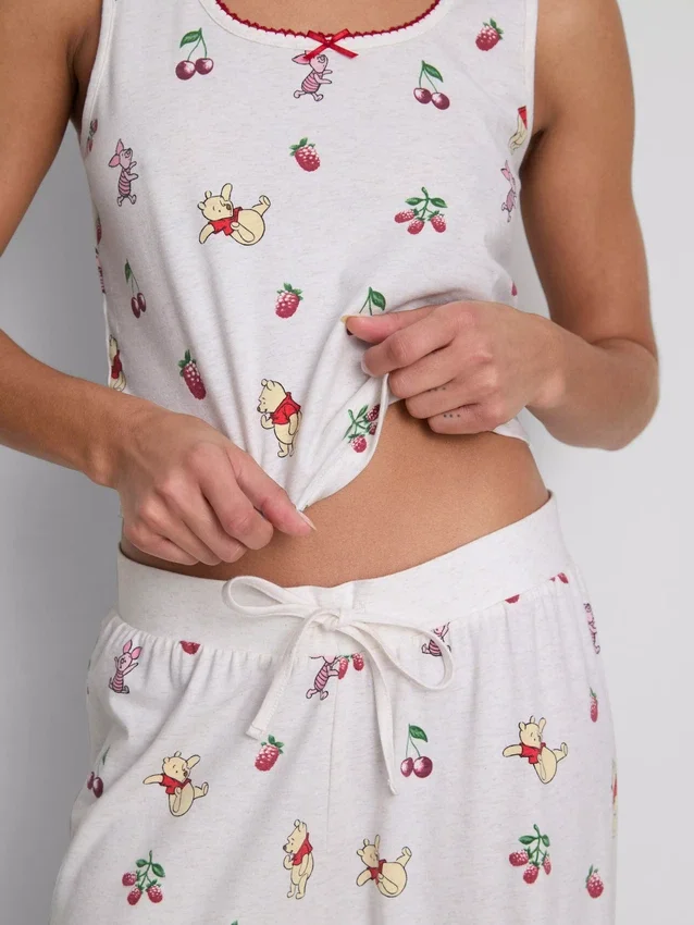 Disneyn Winnie the Pooh -puuvillapitoiset painetut tank-pyjamat