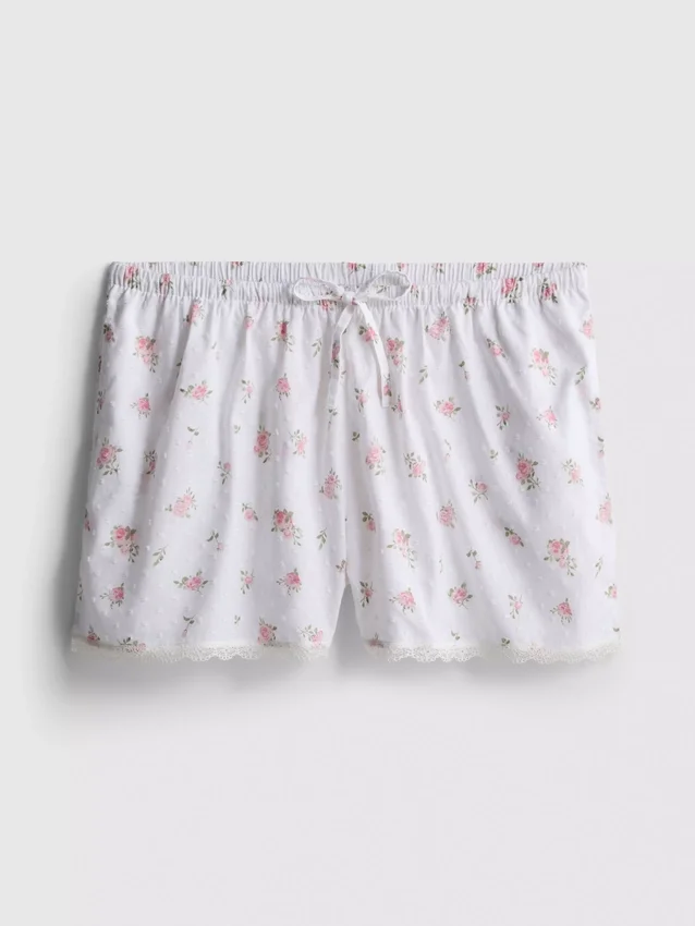Dobby-puuvillaiset kukkaiset pyjamat